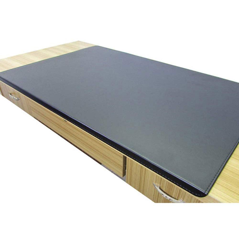 Premium PU Leather Oversized Desk Pad - Black | Non-Slip Writing Surface, Mouse Pad & Sewing Mat for Office & Home Workspace | Customizable Computer Desk Protector (36