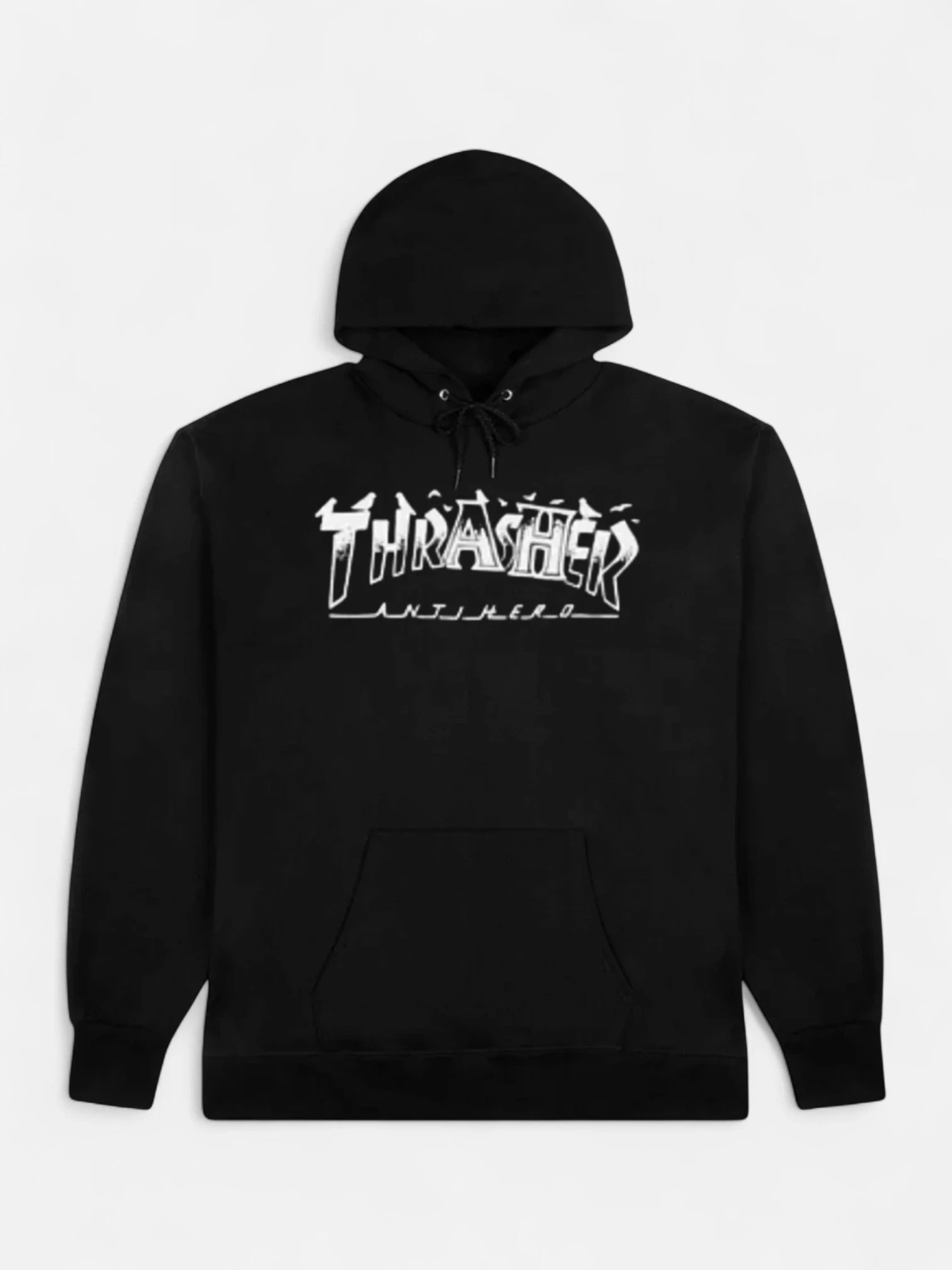 Thrasher Pigeon Black Hoodie - Men's Streetwear Pullover for Skateboarding & Urban Fashion | Perfect for Skaters, Street Style & Casual Wear
