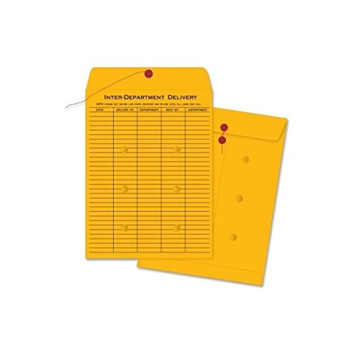 Business Source BSN04546 - Ruled Interdepartmental Envelopes, 9.5 x 4.125 Inches, 100-Pack for Office Mail Organization & Document Distribution