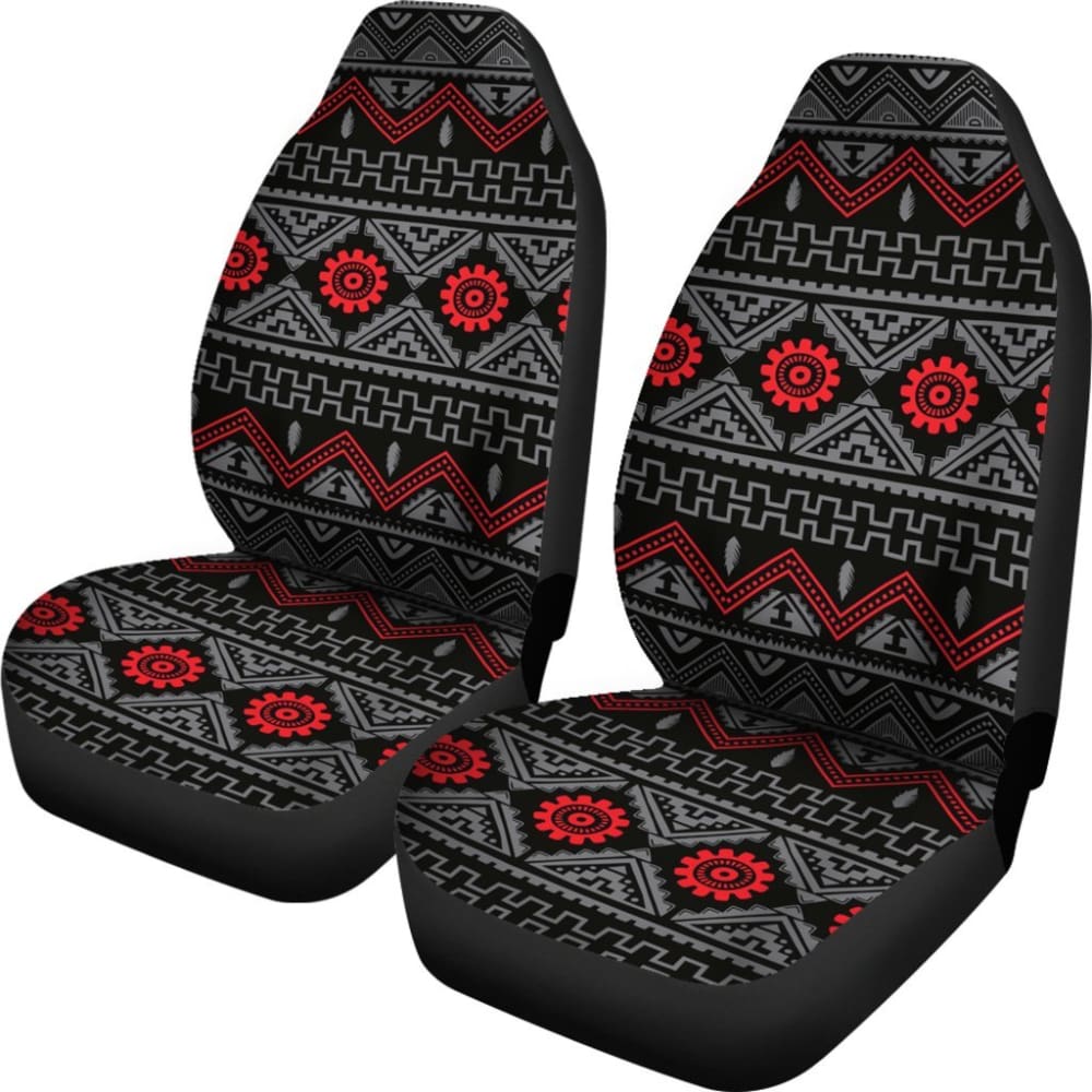 Black Pattern Native Car Seat Cover - Universal Fit for Cars, Trucks & SUVs - Durable & Stylish Protection for Pets, Kids & Spills - Perfect for Road Trips, Daily Commutes & Outdoor Adventures