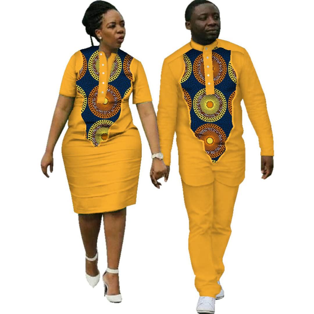 **African Dashiki Outfits for Women & Men - Traditional Print Top & Pants Set 24fs1403 XXL - Perfect for Cultural Events, Weddings & Festivals**