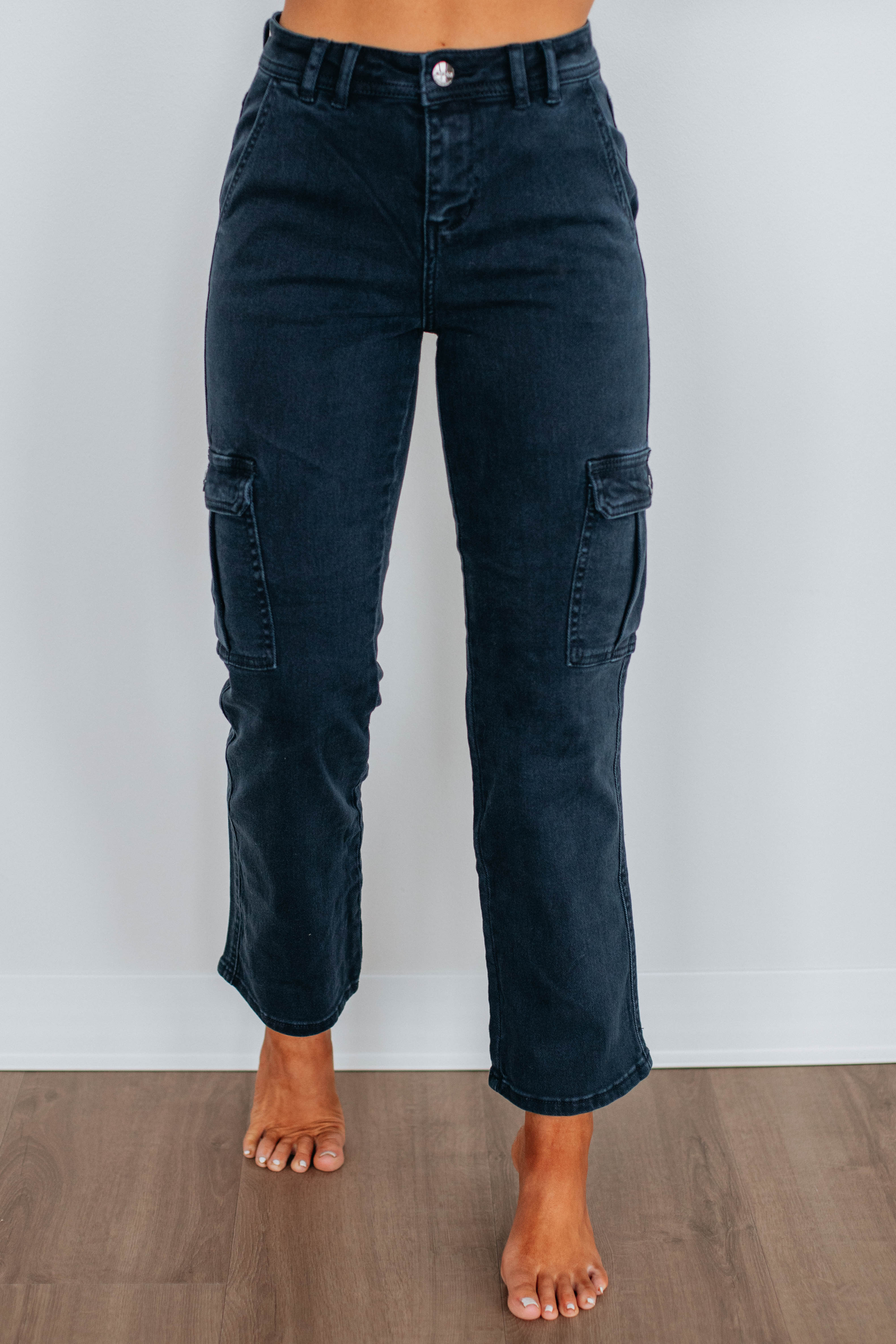 Hadley Risen Cargo Jeans for Men - Stylish Blueberry Wash Denim Pants with Multiple Pockets | Perfect for Outdoor Adventures, Workwear & Casual Street Style