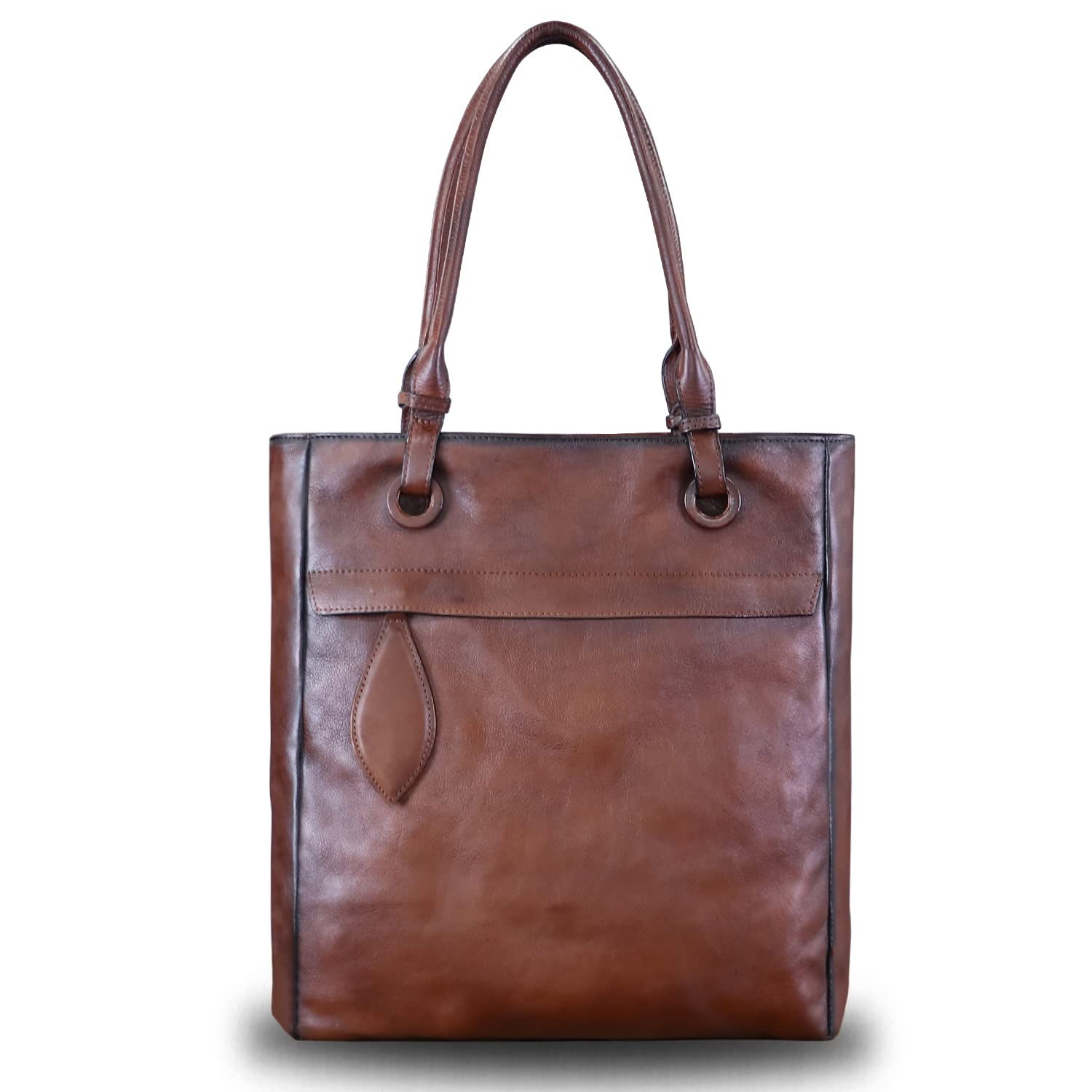 Genuine Leather Handbag for Women - Top Handle Work Tote Bag, Retro Satchel Purse - Perfect for Office, Business Meetings & Daily Commute