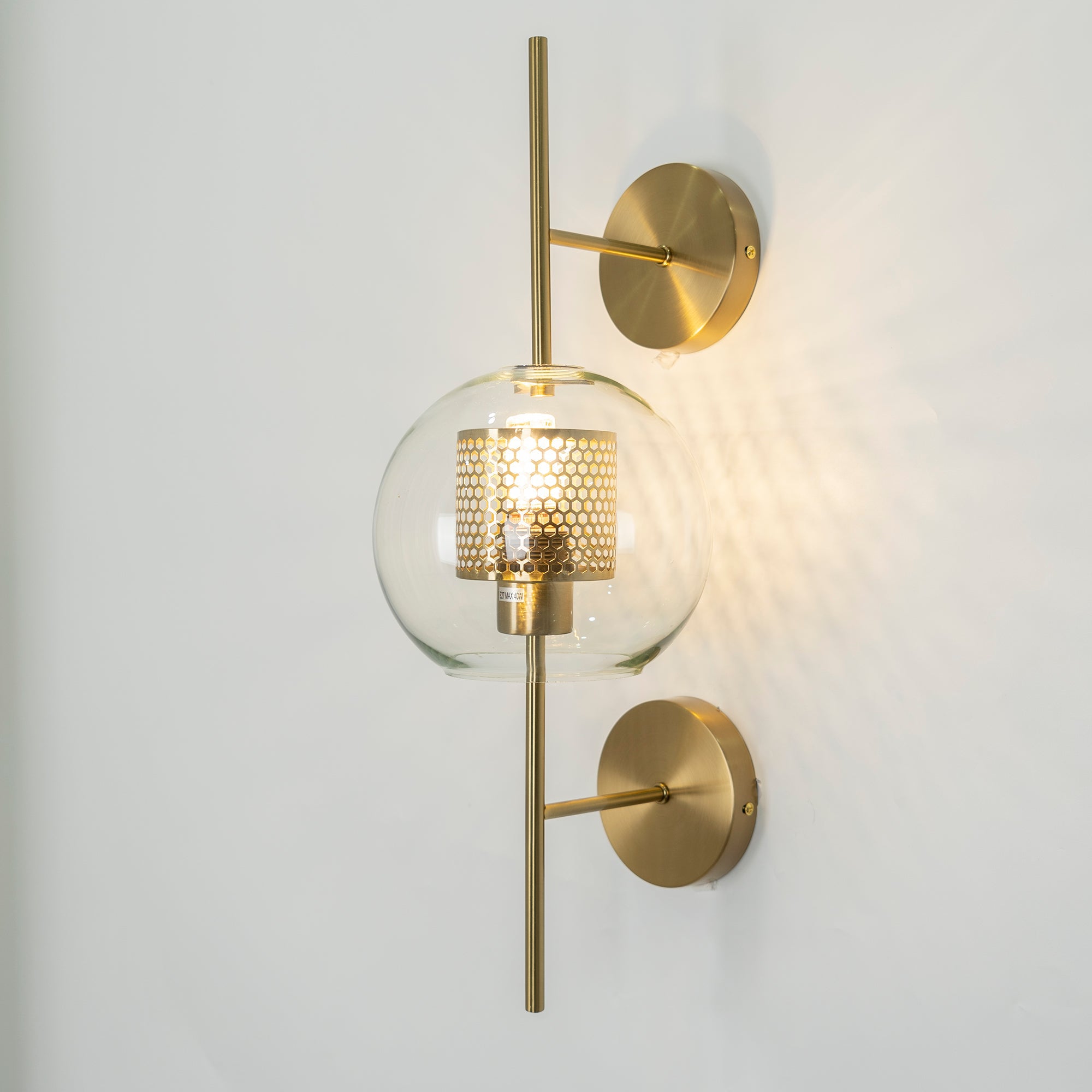 Chiswick Glass Wall Lamp - Modern LED Sconce Light for Living Room, Bedroom, and Hallway - Elegant Home Decor Lighting Fixture