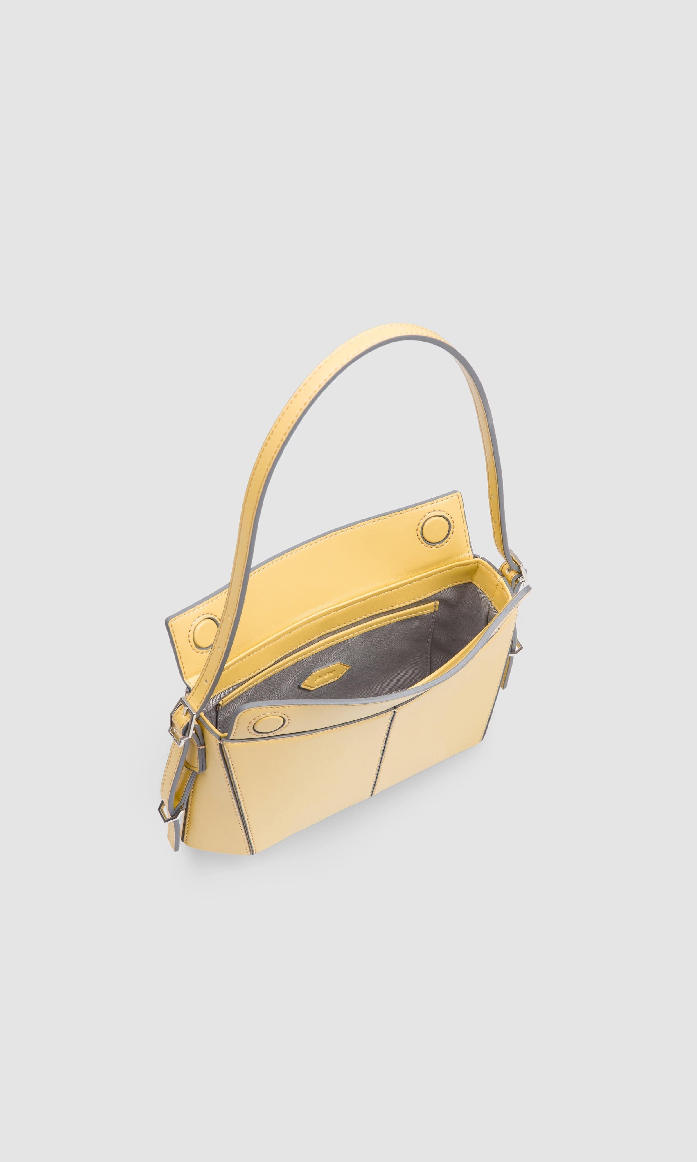 Kiara Vegan Leather Mini Crossbody Bag for Women - Apple Leather, Lemon Yellow | Stylish & Eco-Friendly Purse for Casual Outings, Parties & Travel
