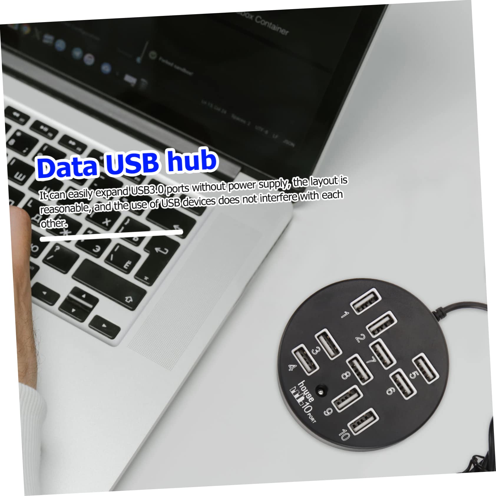Gatuida 3-Pack USB 3.0 Hub - 4-Port High-Speed USB Splitter for Laptop, PC, Mac - Compact Round ABS USB Connector for Charging & Data Transfer - Perfect for Home Office, Gaming & Travel Accessories