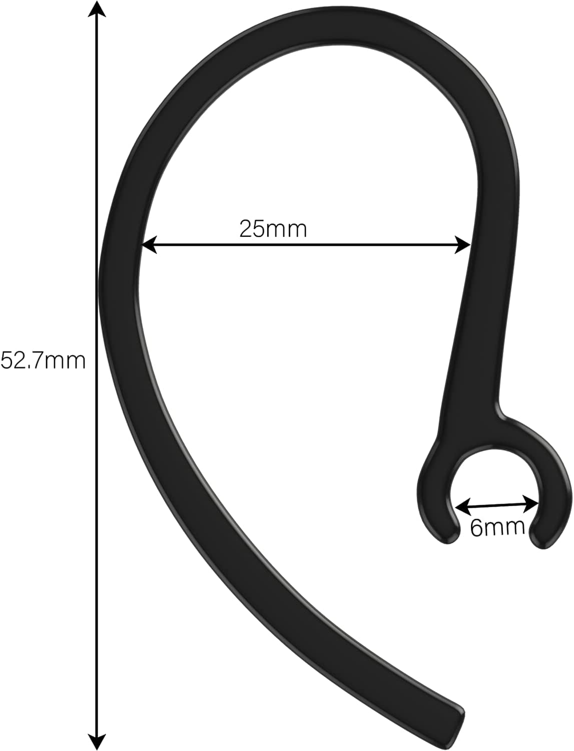 Ear Hooks for M25 M55 M70 M90 M155 M165 Bluetooth Headsets - 9 Pack Black Replacement Loops & Clips for Secure Fit During Workouts, Running, and Phone Calls