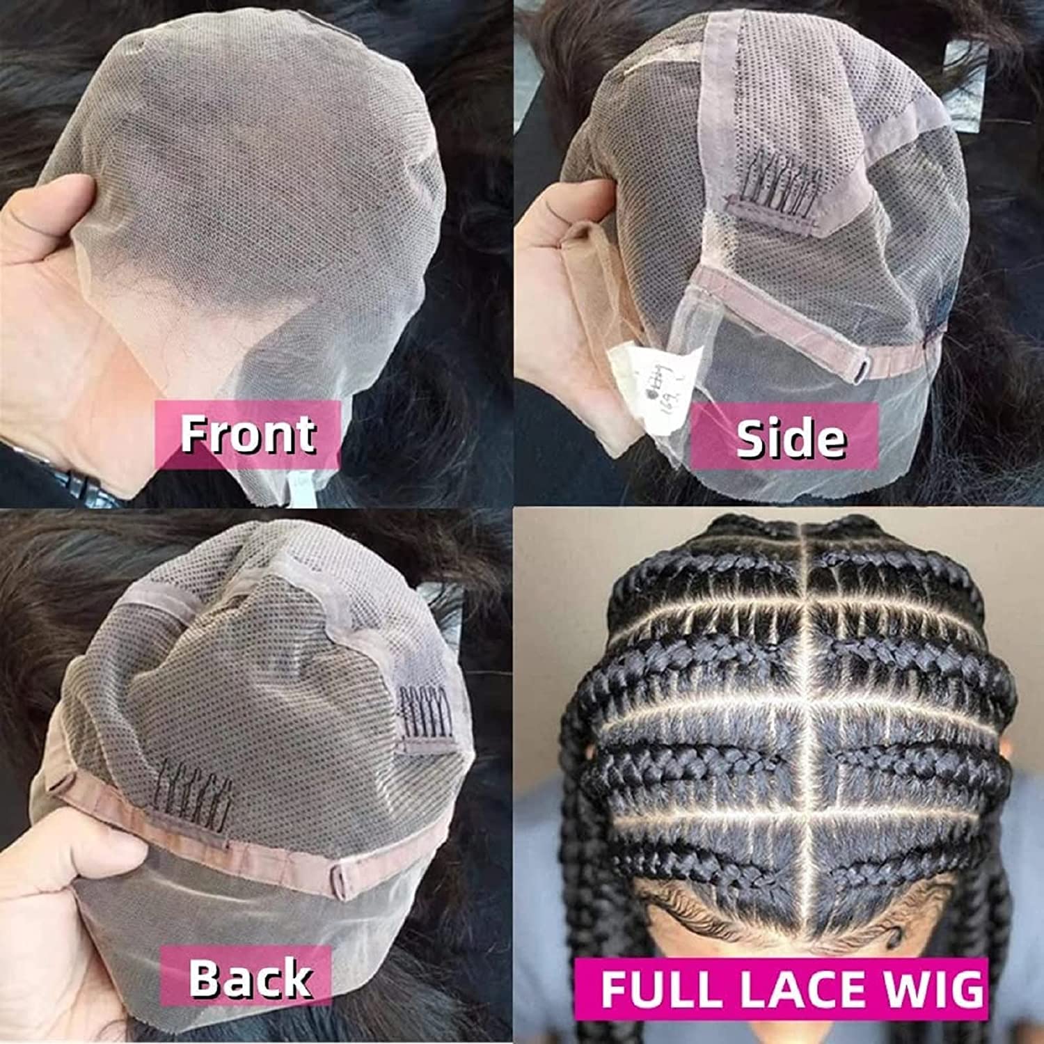 16 Inch Brazilian Virgin Human Hair Wig - Full Lace Straight HD Wig with Pre-Plucked Hairline & Bleached Knots | Natural Look for Daily Wear, Cosplay & Special Occasions