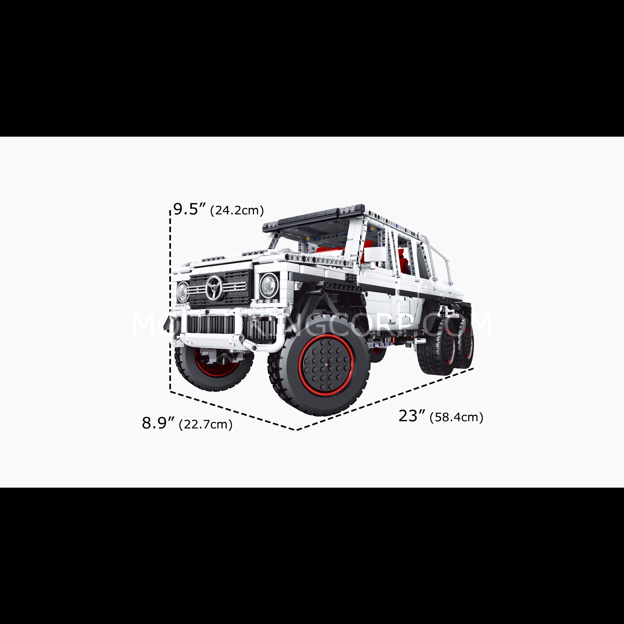 Mould King 13061S Remote Control 6x6 Off-Road Truck Building Kit | 3,825pcs STEM Toy for Adults & Teens | DIY Engineering Project for Home & Office Display