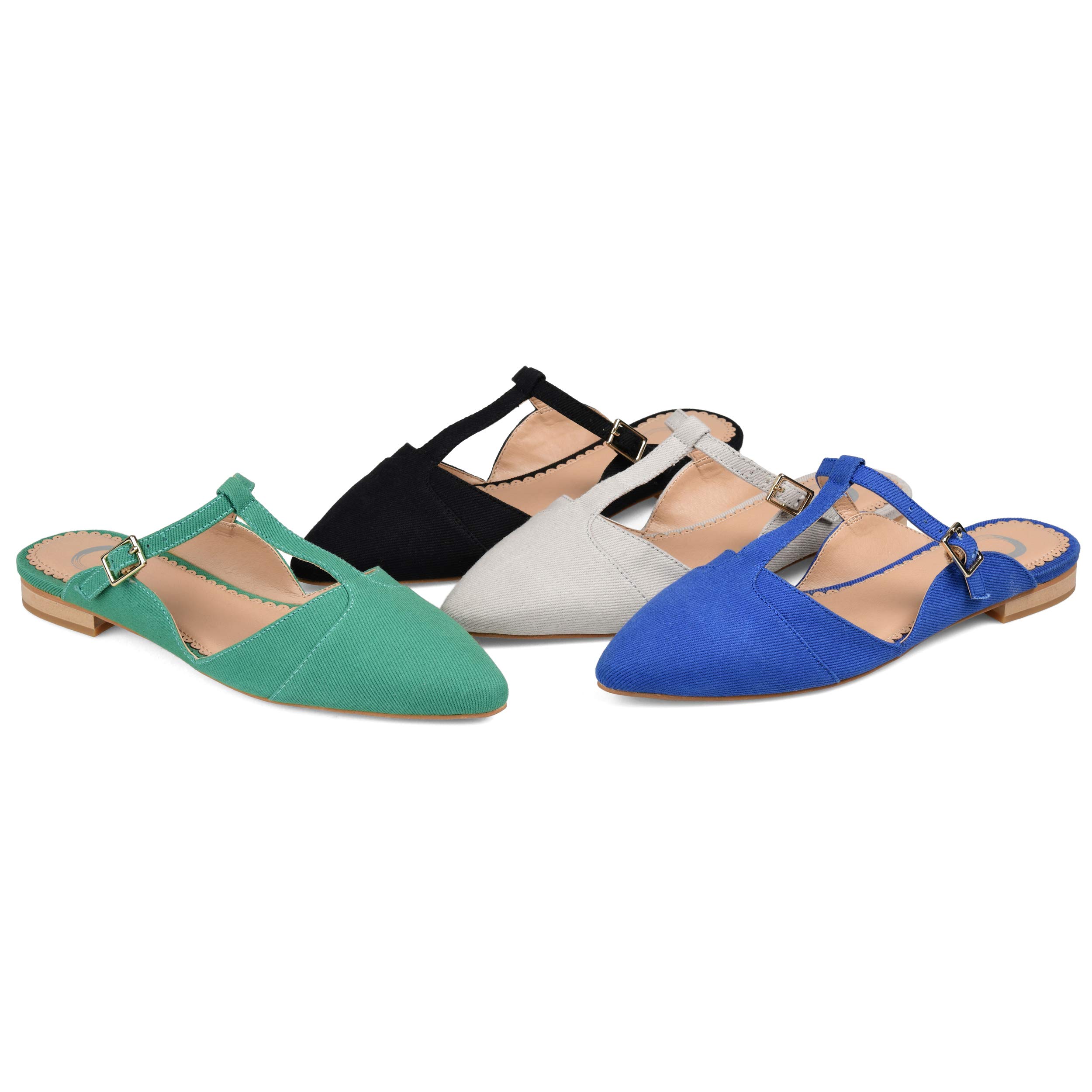 Journee Collection Women's Comfortable Ballet Flats - Lightweight Slip-On Shoes for Work, Travel & Everyday Wear