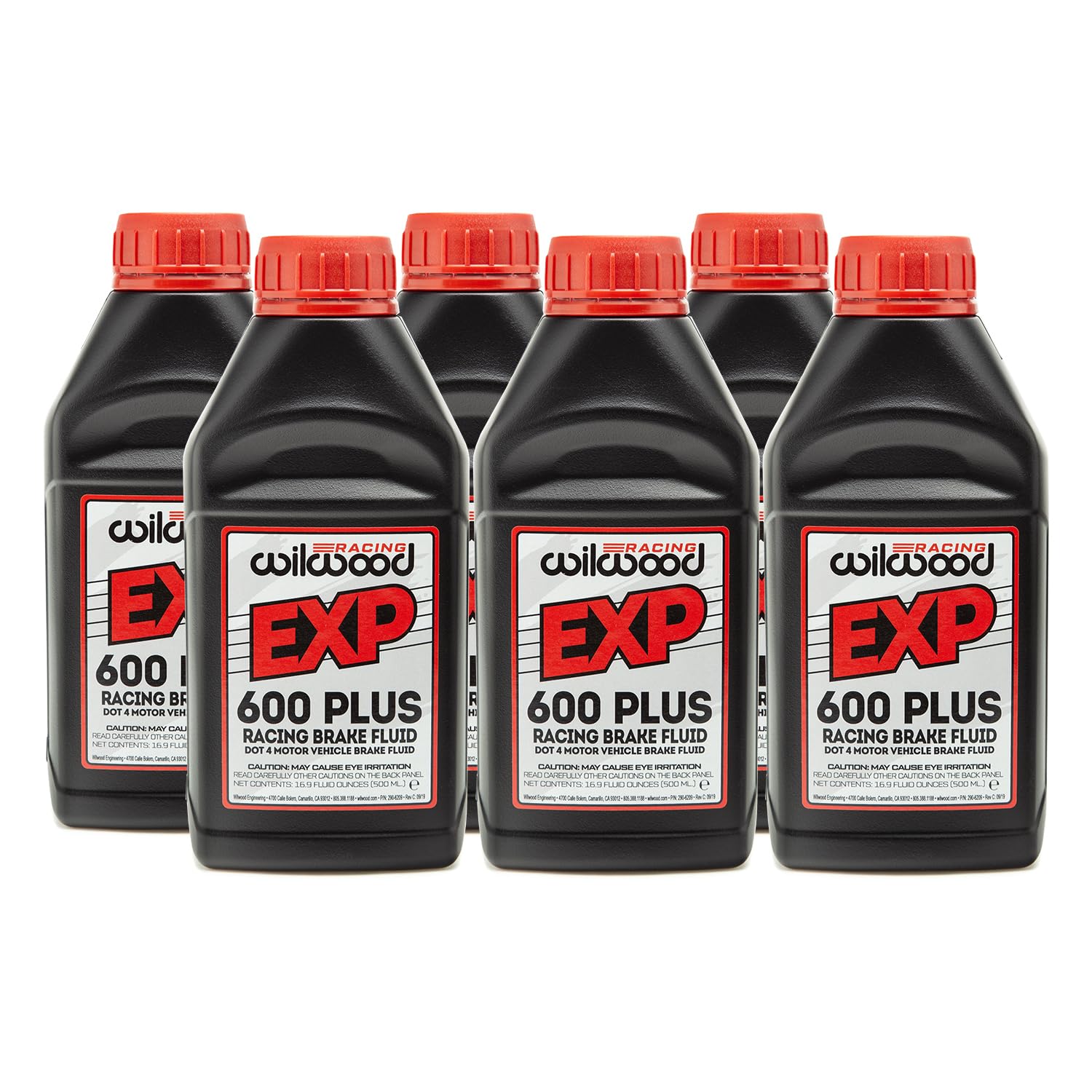 EXP 600 Plus High Performance Racing Brake Fluid - 6 Pack (500ml Each) for Track, Street & Off-Road Vehicles - DOT 4 Synthetic Formula for Extreme Conditions
