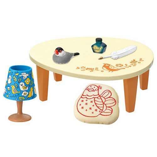 Life With The Small Bird Re-ment Miniature Doll Furniture Set - Tiny Collectible Dollhouse Accessories for DIY, Display & Photography