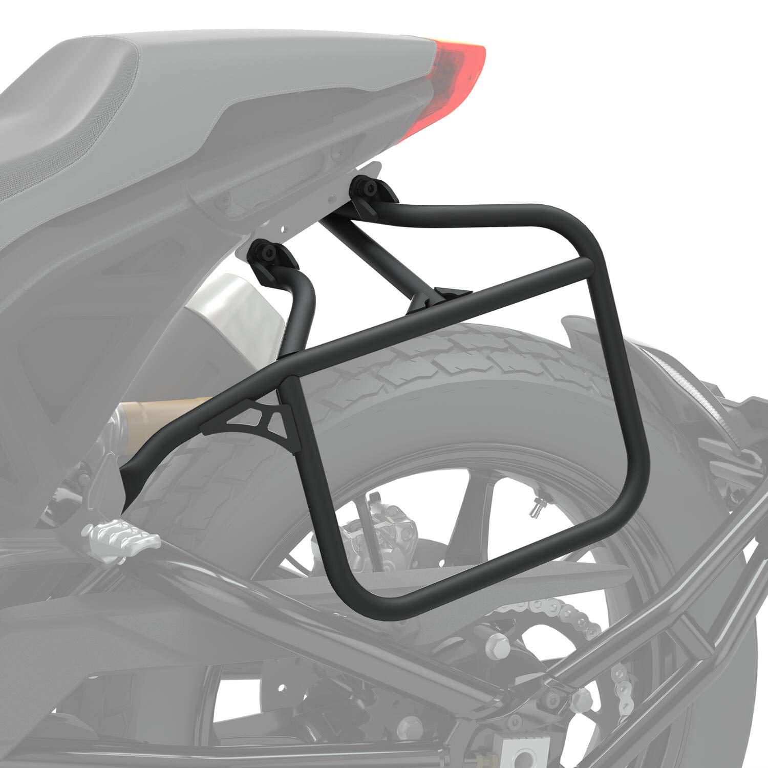 Indian Motorcycle Side Bag Rack - Heavy Duty Black Luggage Rack for Harley, Honda, Kawasaki - Perfect for Touring, Commuting & Adventure Riding