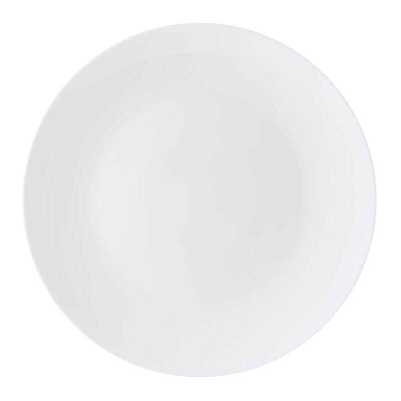 Macie Set of 4 Elegant Porcelain Dinner Plates - 10.5 Inch Round Plates for Formal Dining, Everyday Meals & Entertaining - Dishwasher & Microwave Safe