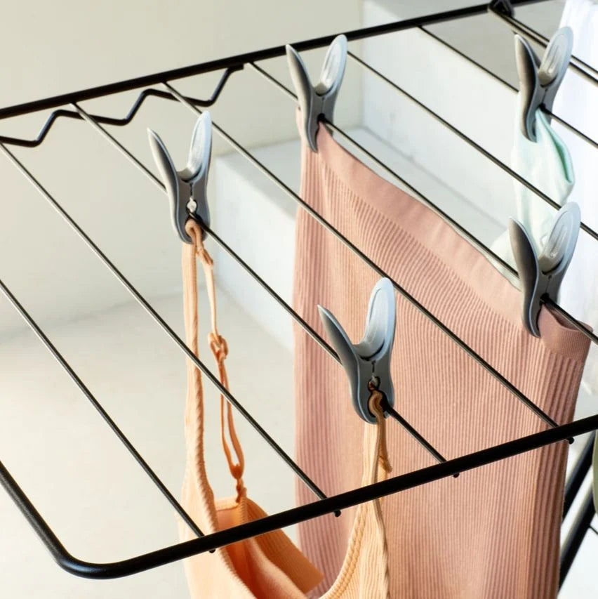 Durable Plastic Clothes Pegs Set of 8 - Strong Grip for Laundry, Drying Clothes, Hanging Garments & Outdoor Use