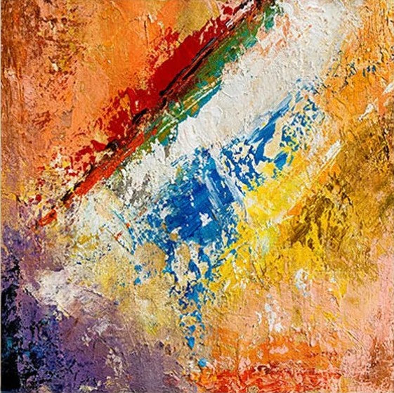 Hand Painted Acrylic Wall Art - Modern Contemporary Canvas Painting for Living Room & Dining Room Decor - Perfect for Home, Office, and Gift Giving