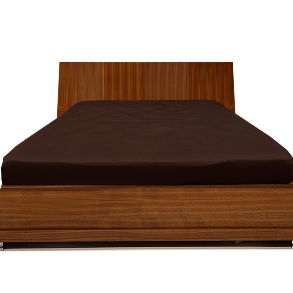 Luxury 100% Egyptian Cotton Fitted Sheet - 500 Thread Count, Chocolate Brown, California Queen Size, Deep Pocket 24 Inches for Ultimate Comfort | Perfect for Master Bedrooms, Guest Rooms & Vacation Homes