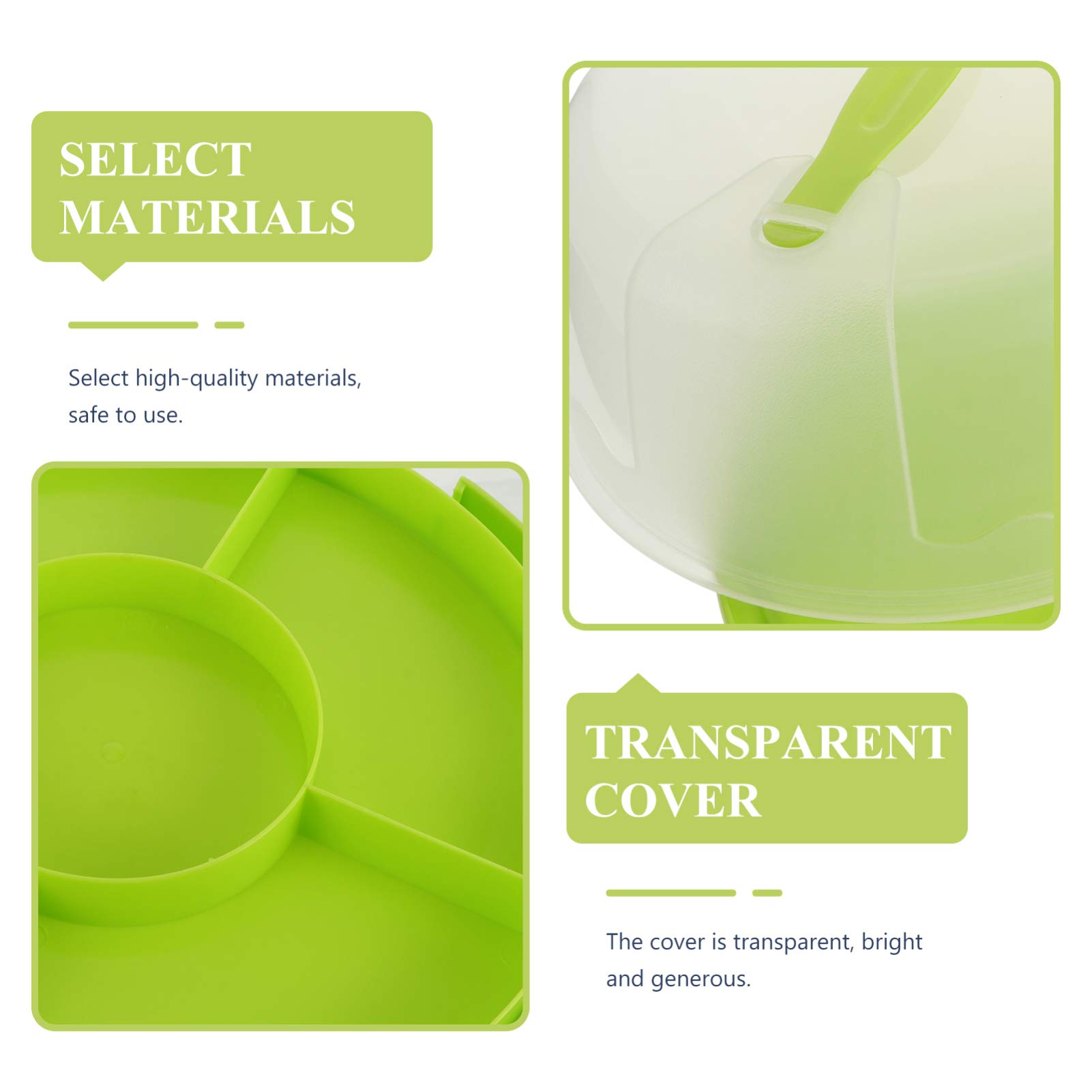 Cabilock 8-Inch Clear Plastic Cake Carrier - Dome Cake Container for Wedding, Birthday, Party Dessert Display & Storage - Airtight Cake Preservation Box for Cookies, Cupcakes & Candy (1-Pack)