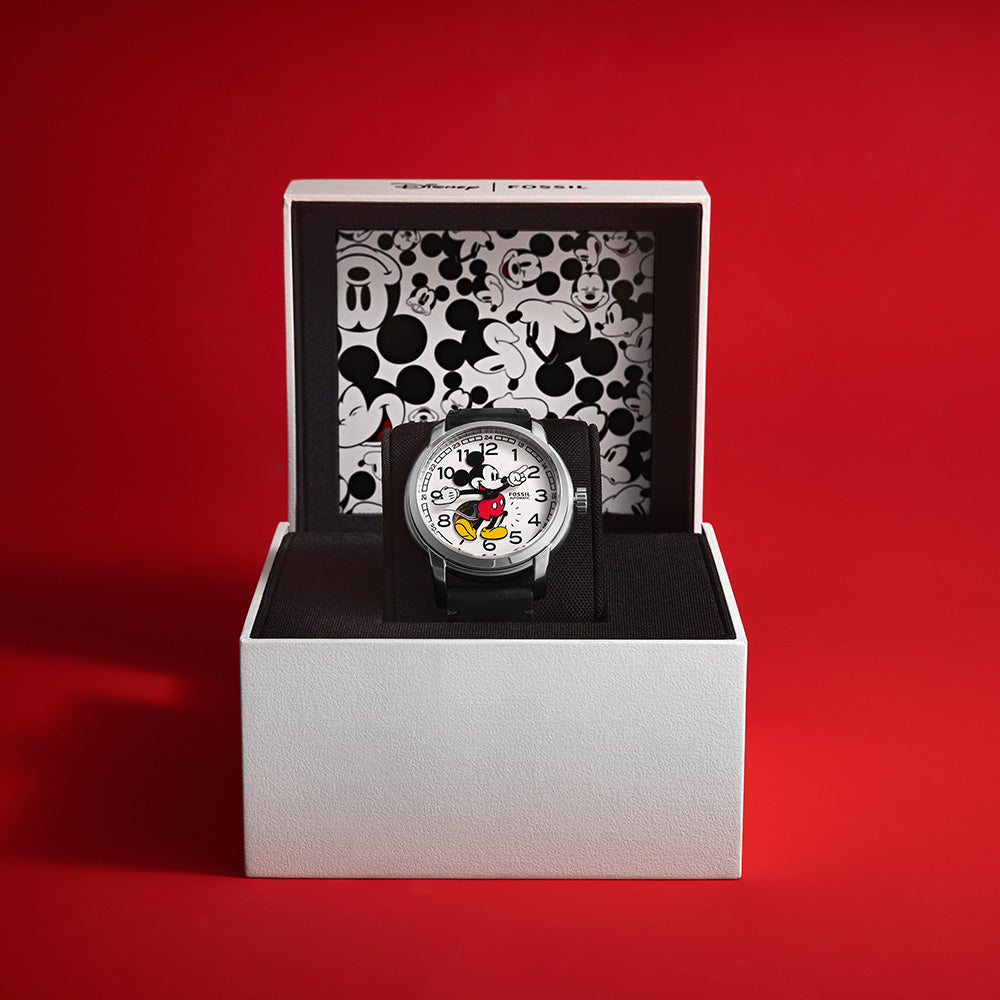 Fossil SE1111 Open Heart Mickey Automatic Watch - 100th Disney Anniversary Limited Edition - Perfect for Collectors & Disney Fans