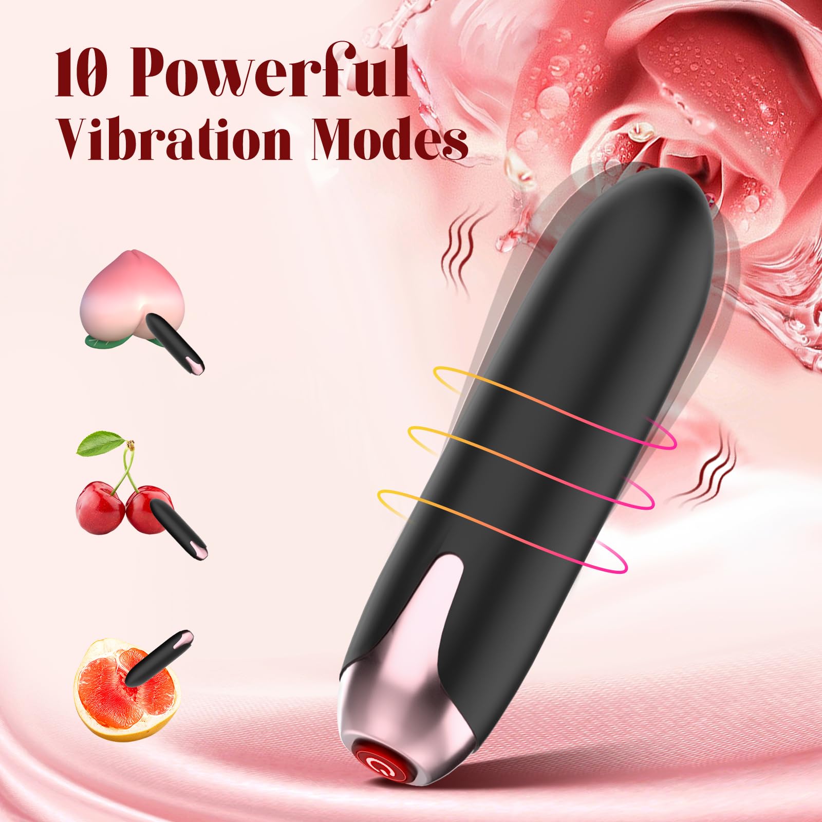 Realistic Strap-On Vibrating Dildo with Bullet Vibrator & Detachable Silicone G-Spot Stimulator - Wearable Harness for Women & Lesbian Couples - Black Adult Sex Toy for Vaginal Massage & Couple Play