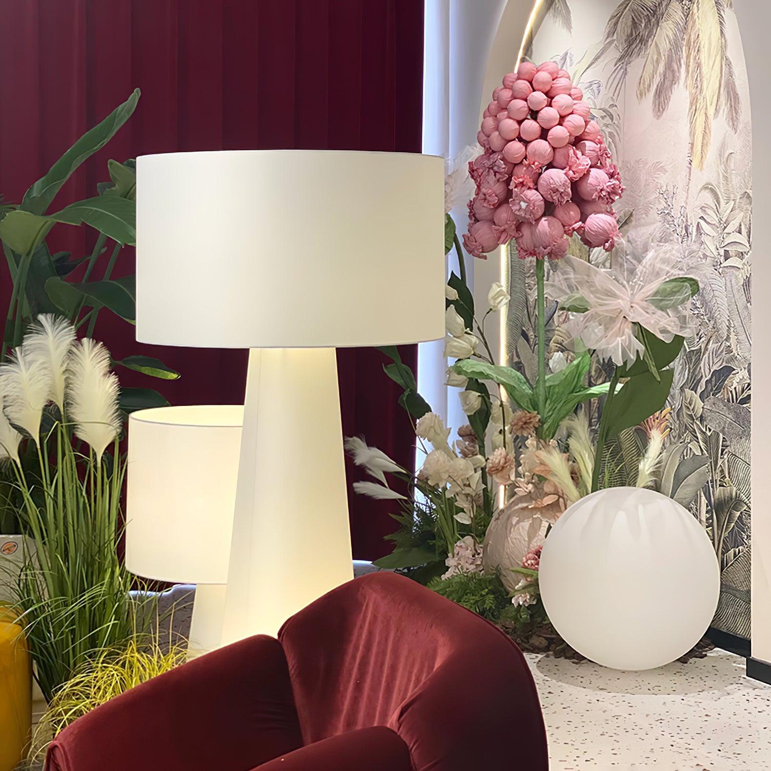 Modern Column Fabric Floor Lamp - Elegant Standing Light for Living Room, Bedroom & Office - Perfect for Reading, Relaxing & Ambient Lighting
