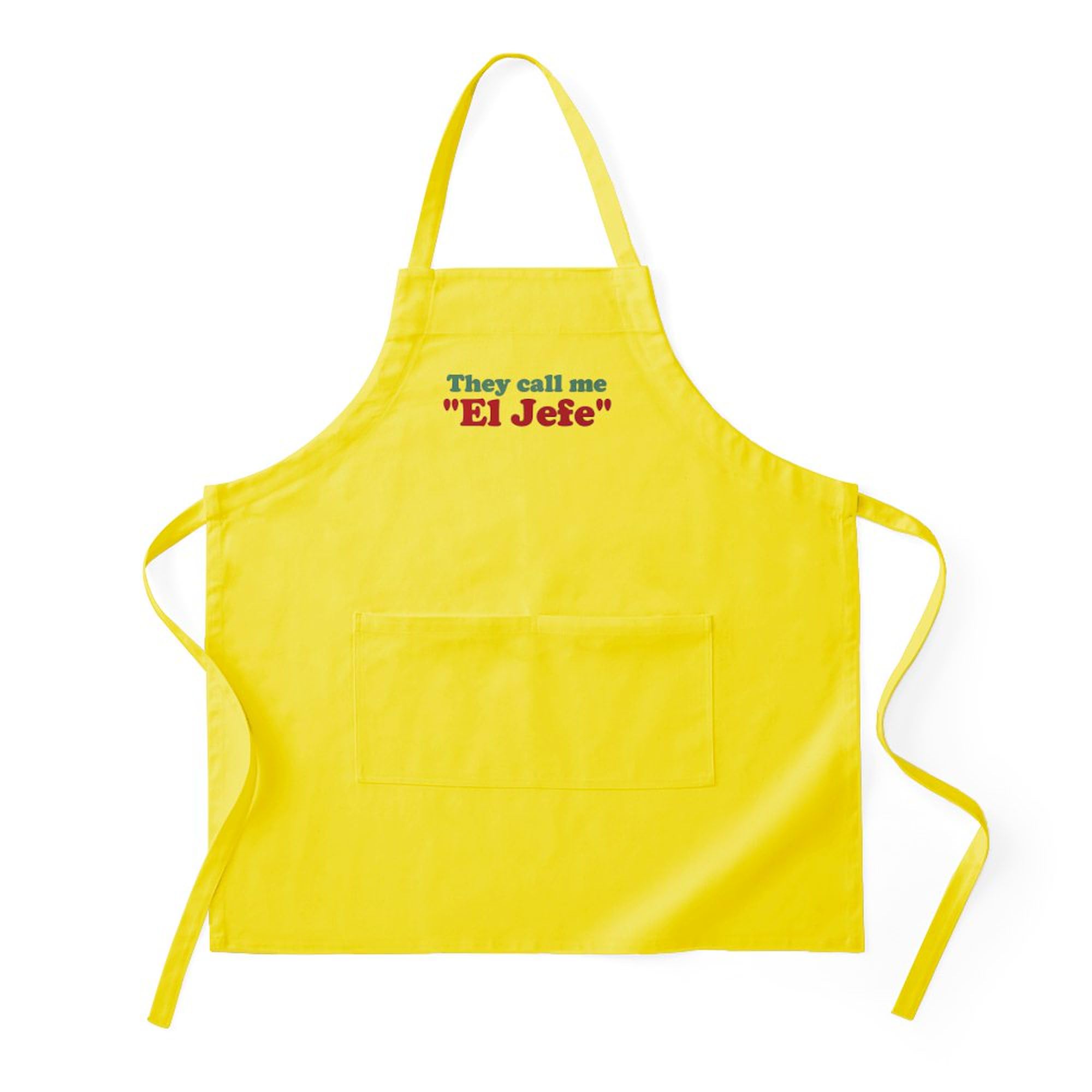 CafePress El Jefe Kitchen Apron with Pockets - BBQ Grilling & Baking Apron for Men & Women - Perfect for Cooking, Grilling, Hosting & Outdoor Parties