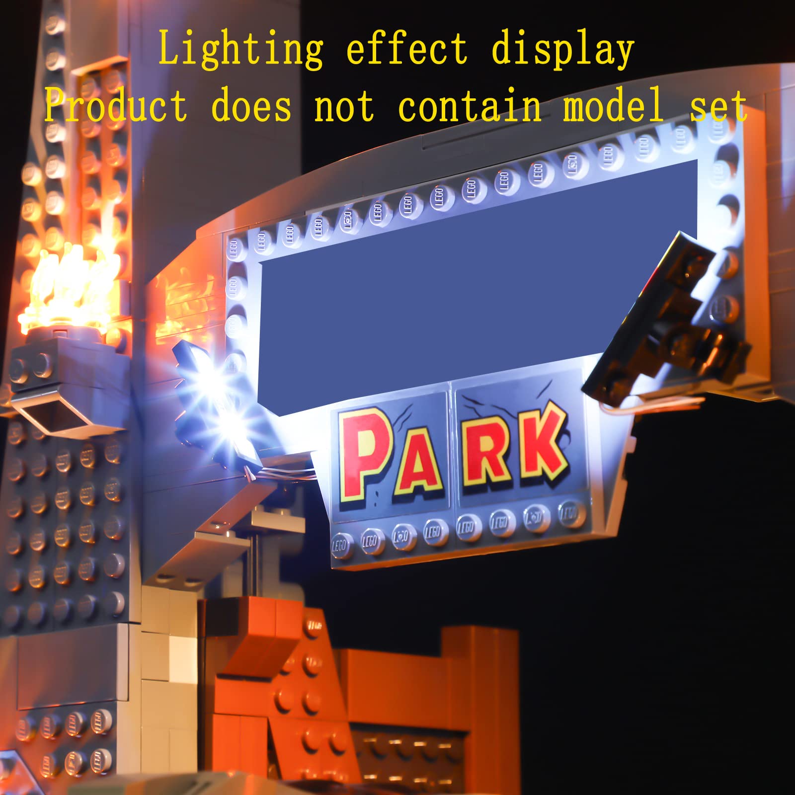 GEAMENT LED Light Kit with Remote Control for LEGO Jurassic Park T-Rex Rampage 75936 Building Set - DIY Lighting Solution for Jurassic World Dinosaur Models (Bricks Not Included) - Perfect for Night Displays & Collector Showcases