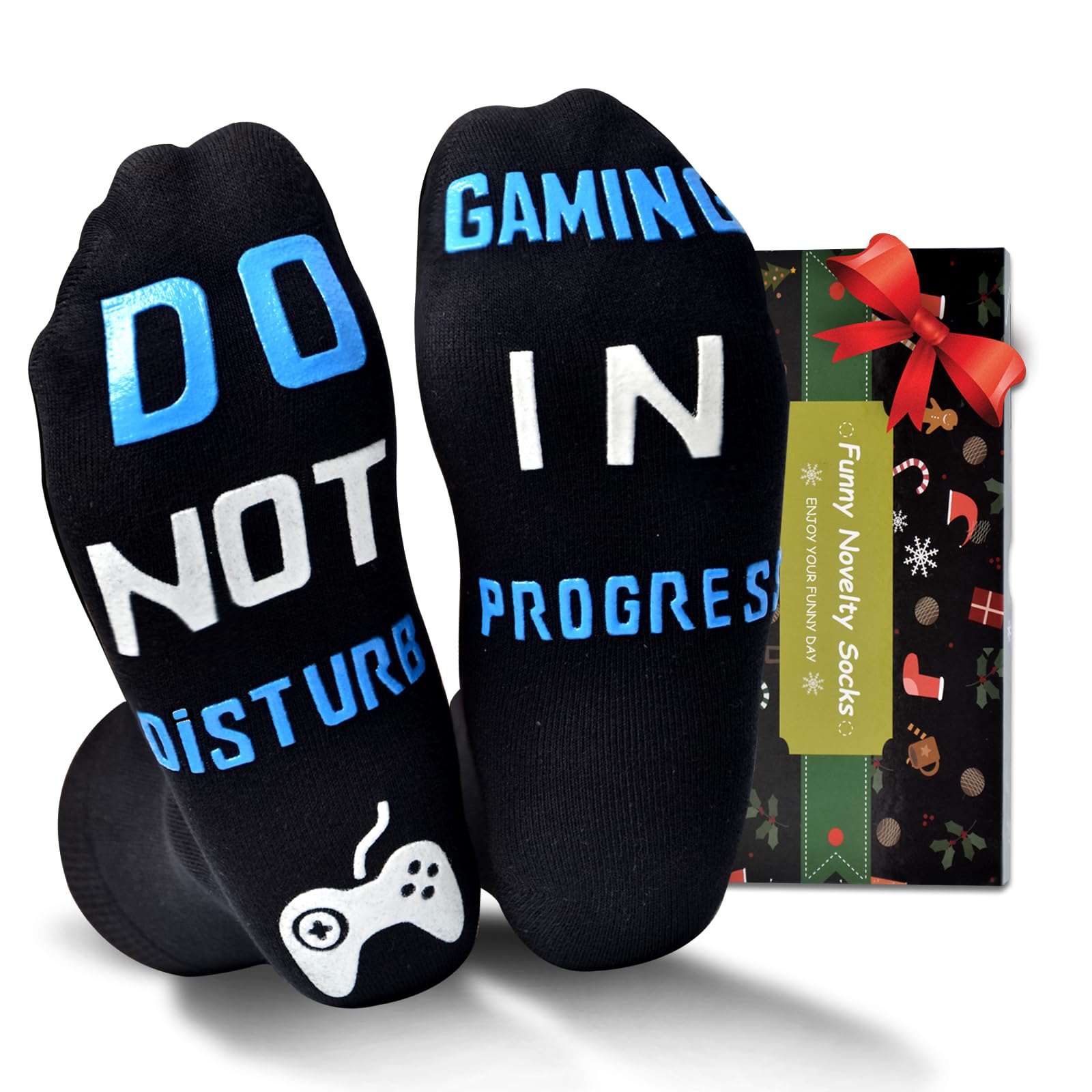 Funny Gaming Socks for Men & Women - Christmas Stocking Stuffers & Birthday Gifts for Teen Boys & Gamer Friends - Perfect for Gaming Sessions & Lounge Wear