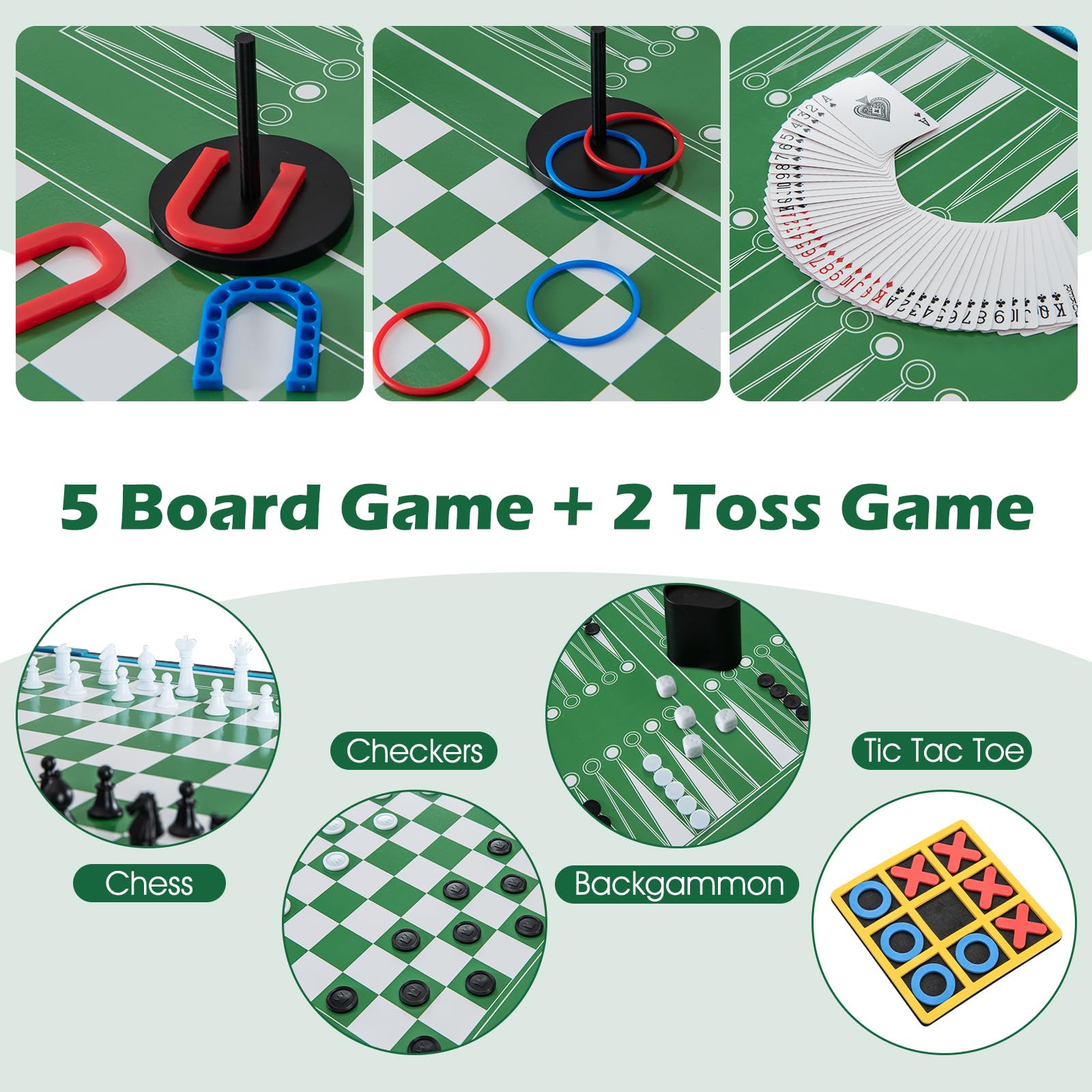 Goplus 14-in-1 Multi Game Table for Home & Game Room - Foosball, Air Hockey, Pool, Table Tennis, Basketball, Chess, Checkers, Bowling & Shuffleboard - Perfect Gift for Kids & Adults - Ideal for Family Game Nights, Parties & Entertainment Centers