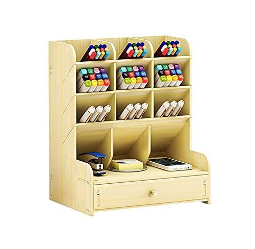Catekro Wooden Desktop Organizer with Drawers - Multi-Purpose Desk Organizer for Art Supplies, Pencils, Office Supplies & Home Storage - Perfect for Home Office, Craft Room & School Desk Organization