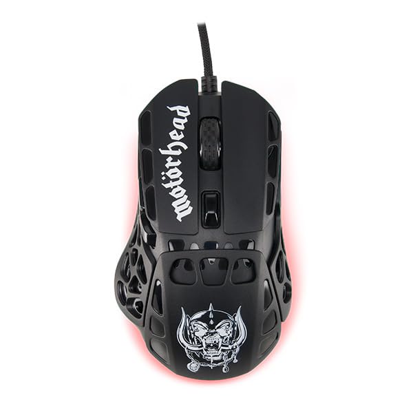 SUBSONIC Motorhead Wired Gaming Mouse - 7200 DPI Optical Sensor, Ergonomic Design, 7 Programmable Buttons - Officially Licensed for PC, PS4, Xbox - Perfect for FPS, MOBA & Esports Gaming