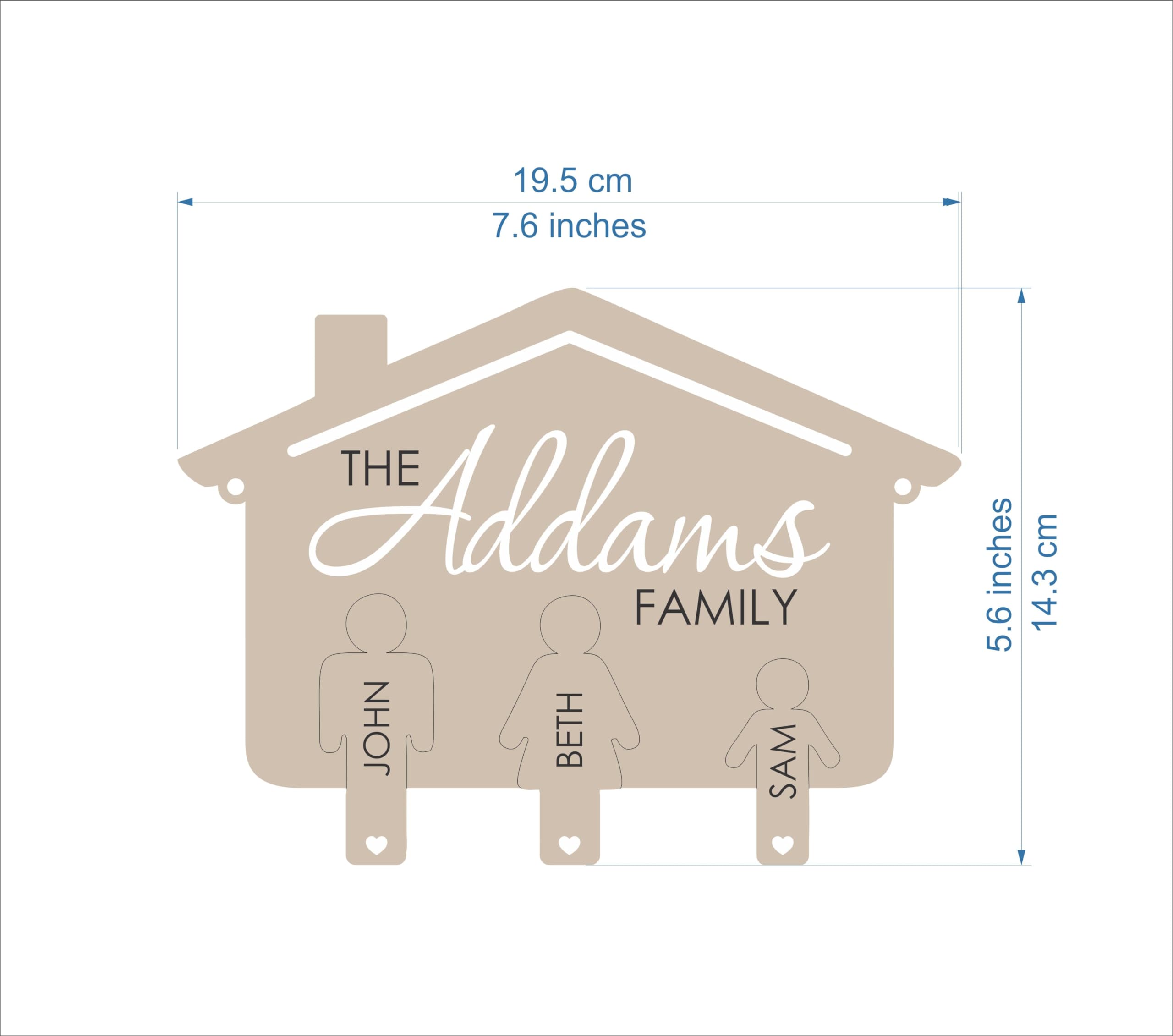 Personalized Wooden Wall Key Holder - Custom Family Key Hanger with Hooks, Handmade Key Organizer for Entryway - Perfect Housewarming Gift & Keyring Hanger for Home Organization (Ideal for Foyer, Mudroom or Bedroom Decor)