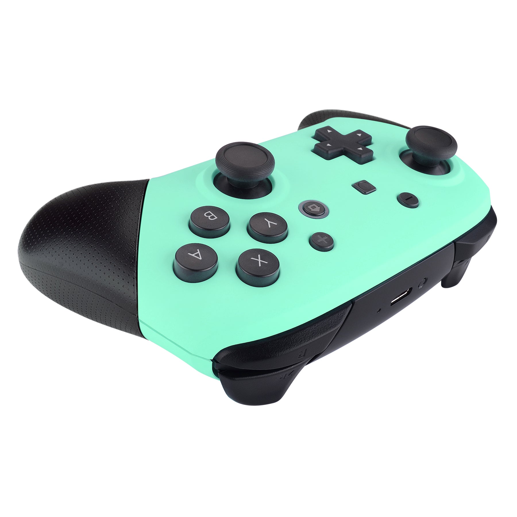 eXtremeRate Mint Green Replacement Faceplate & Backplate for Nintendo Switch Pro Controller - DIY Shell Housing Case (Controller Not Included) - Perfect for Custom Mods, Gaming Setup Upgrades & Switch Accessories Collection