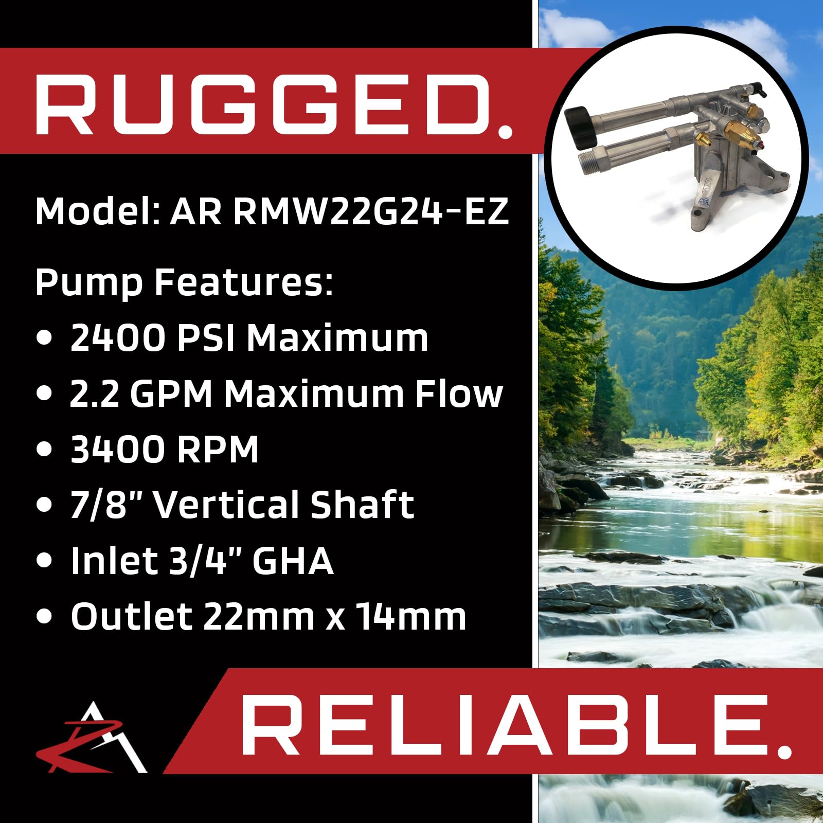 Briggs & Stratton 311966GS Pressure Washer Pump Replacement - Compatible High Pressure Washer Pump for Cleaning Driveways, Decks & Outdoor Surfaces