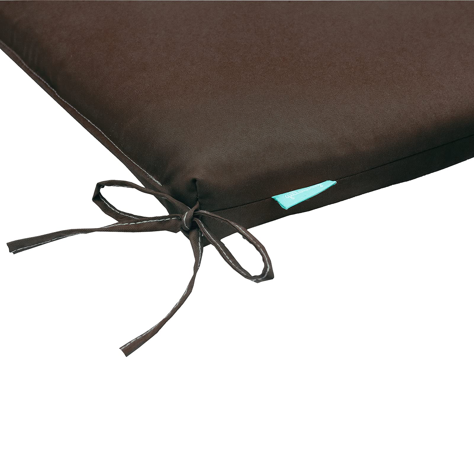QILLOWAY 4-Pack Square Chair Cushions for Dining & Patio - 17x17x3 Inch All-Weather Indoor Outdoor Seat Pads (Coffee Brown) - Perfect for Kitchen Chairs, Deck Furniture, and Garden Seating