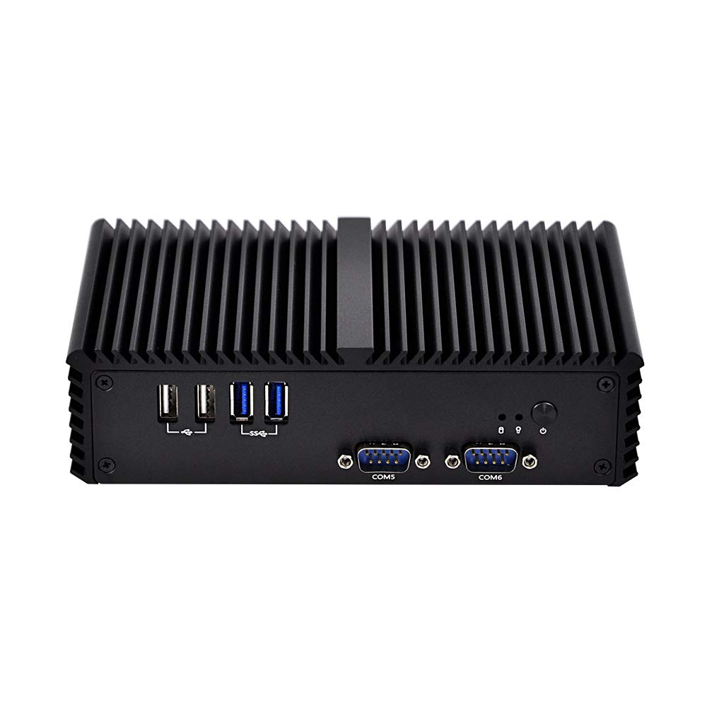 Kettop Barebones Tiny PC Mi4005C5 - Intel Core i3-4005U Fanless Mini PC with Dual Core, WiFi, 4x RS232 & RS485 Ports - Ideal for Banking, Office & Industrial Computing Applications
