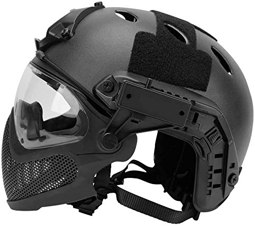 Tactical Airsoft Fast Helmet F22 - Full Face Protection with Detachable Mask & Goggles for Airsoft, Paintball, and Outdoor Sports | Military Style Safety Gear