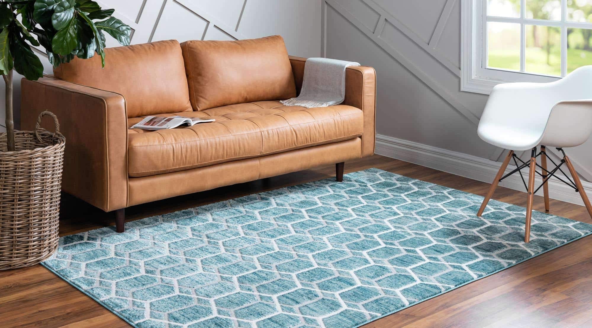 Unique Loom Matrix Trellis Collection Area Rug - 6'1