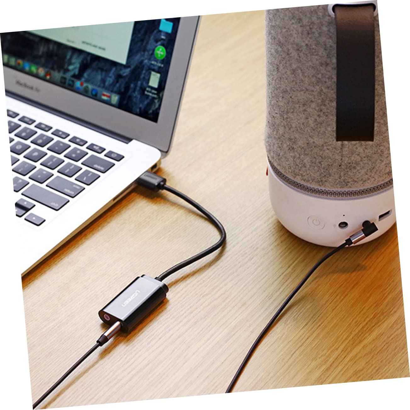 ULDIGI USB 2.0 Microphone & Audio Adapter - External Stereo Sound Splitter Converter for Headphones, Laptops, PC (Perfect for Podcasting, Gaming & Online Meetings)