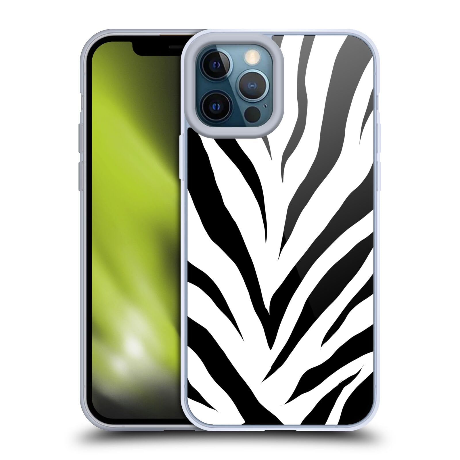 Officially Licensed Grace Illustration Zebra Print Soft Gel Case for Apple iPhone 12 Pro Max - Stylish Protective Phone Cover for Everyday Use, Travel & Fashion Accessories