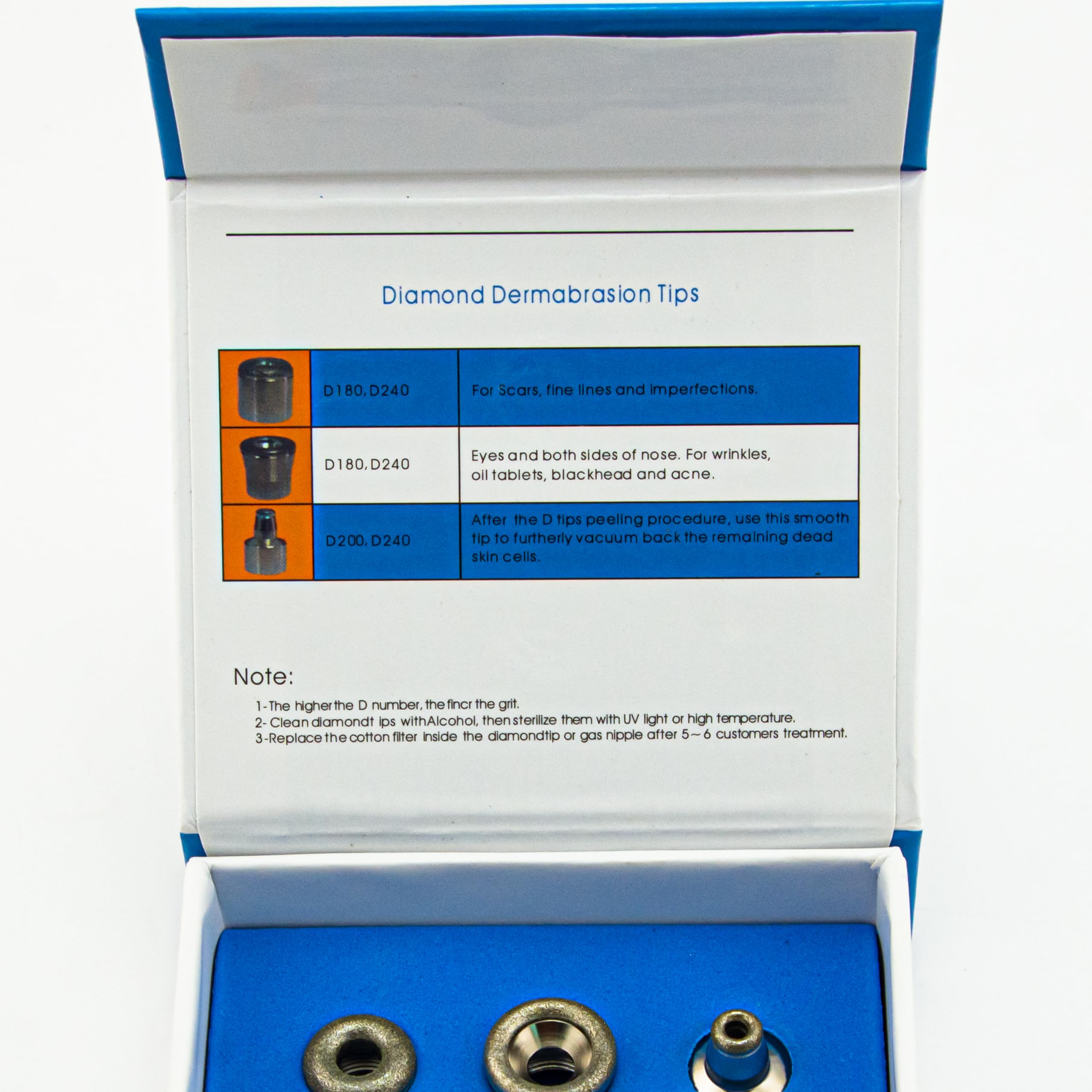 Diamond Dermabrasion Replacement Heads for Facial Skin Care - 6 Pack Beauty Tools for Microdermabrasion & Exfoliation - Perfect for At-Home Spa Treatments & Professional Skin Rejuvenation