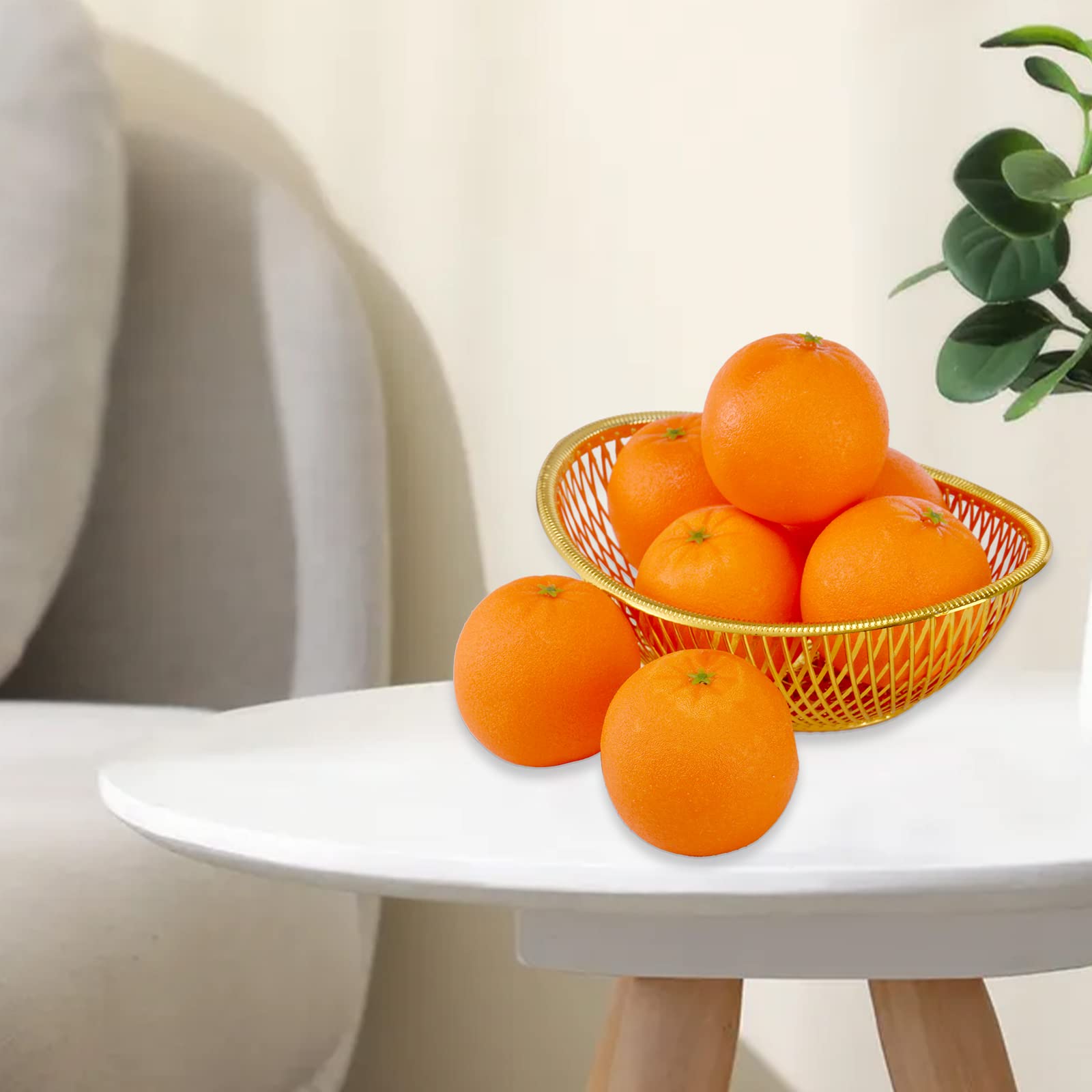 24 Pcs Realistic Artificial Oranges - Lifelike Fake Fruit Decor for Christmas, Home, Kitchen, Party & Festival Decoration | Perfect for Centerpieces, Table Settings, and Seasonal Displays