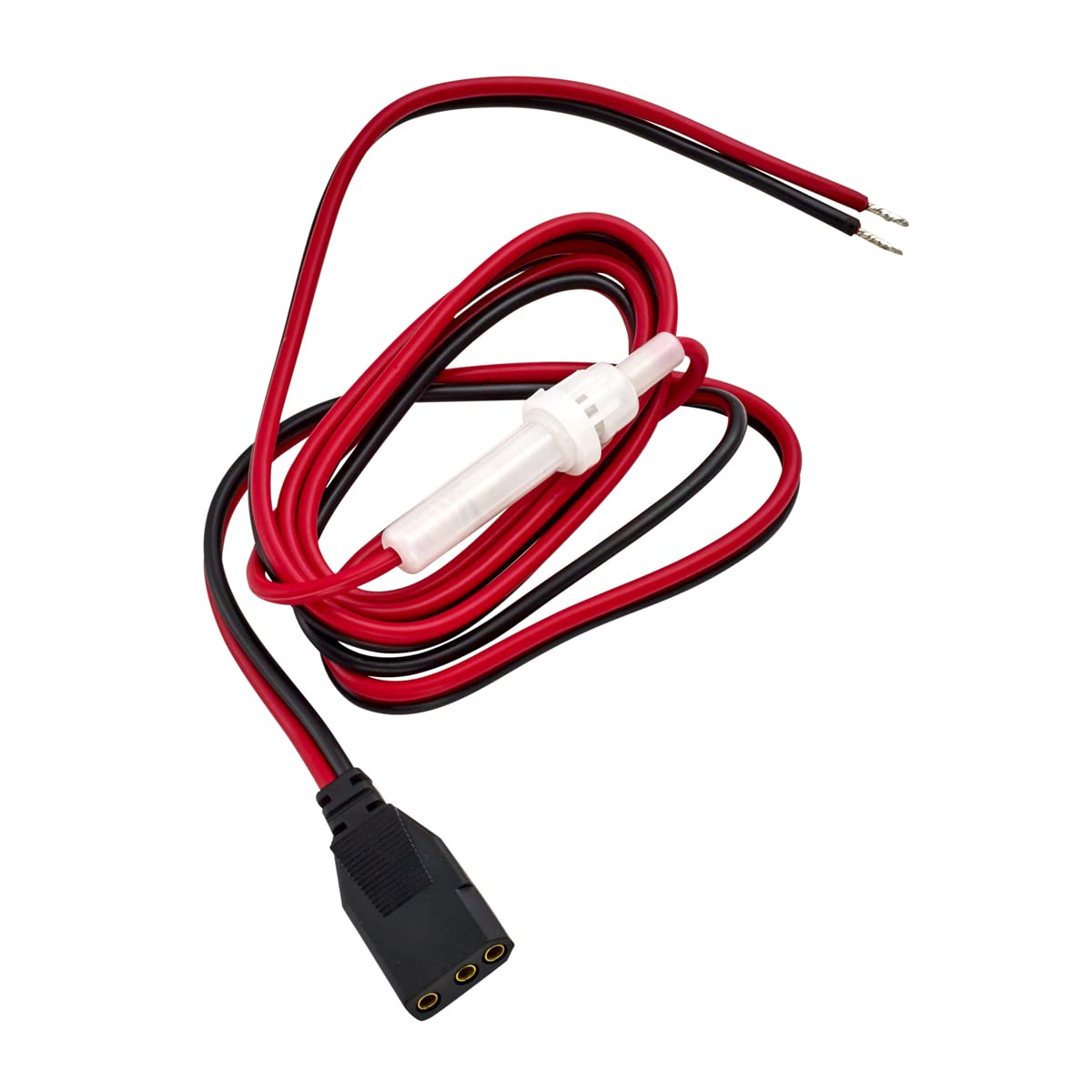 RoadPro RPPS-227 3 Pin 2 Wire CB Radio Fused Power Cable - Red | Heavy Duty Power Supply for Truckers & Off-Road Vehicles | Perfect for Long Haul Travel & Emergency Communication