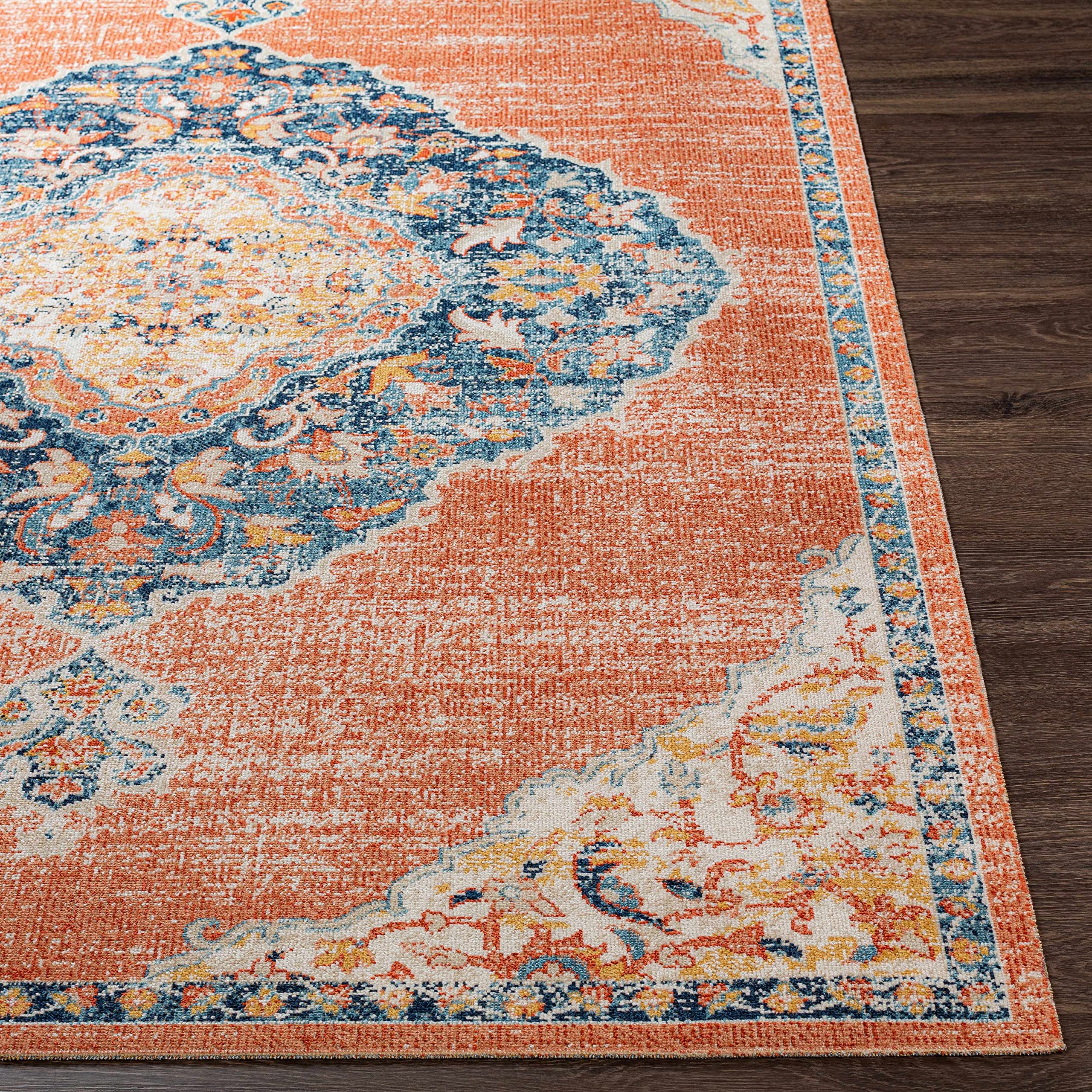 Hauteloom Cottesloe Indoor Outdoor Area Rug - Blue & Beige 5'3