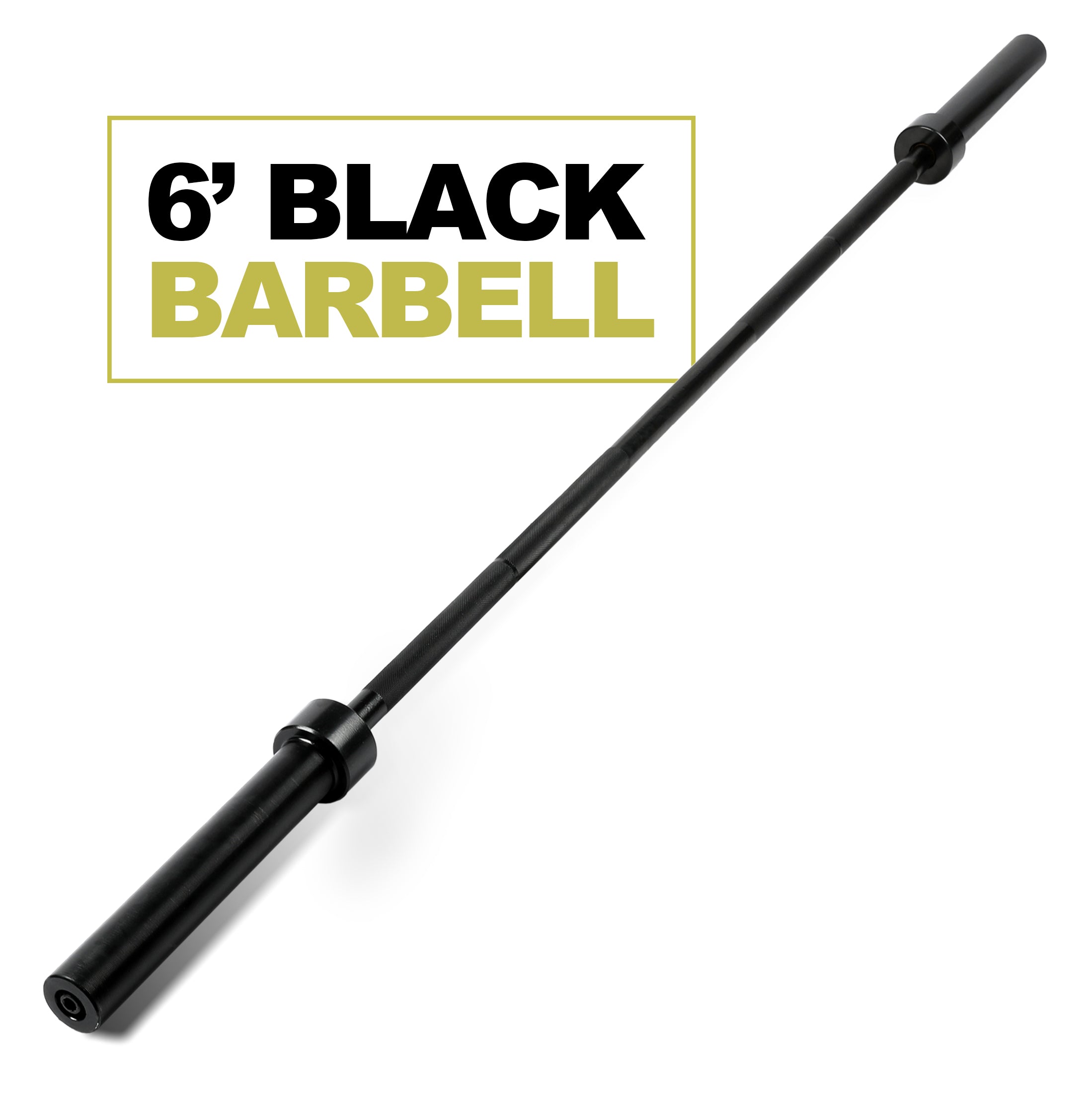 PRCTZ 6ft Olympic Barbell - 2 Inch Sleeve Diameter, 28 lbs Weight Capacity 600 lbs - Perfect for Home Gym, Weightlifting & CrossFit Training