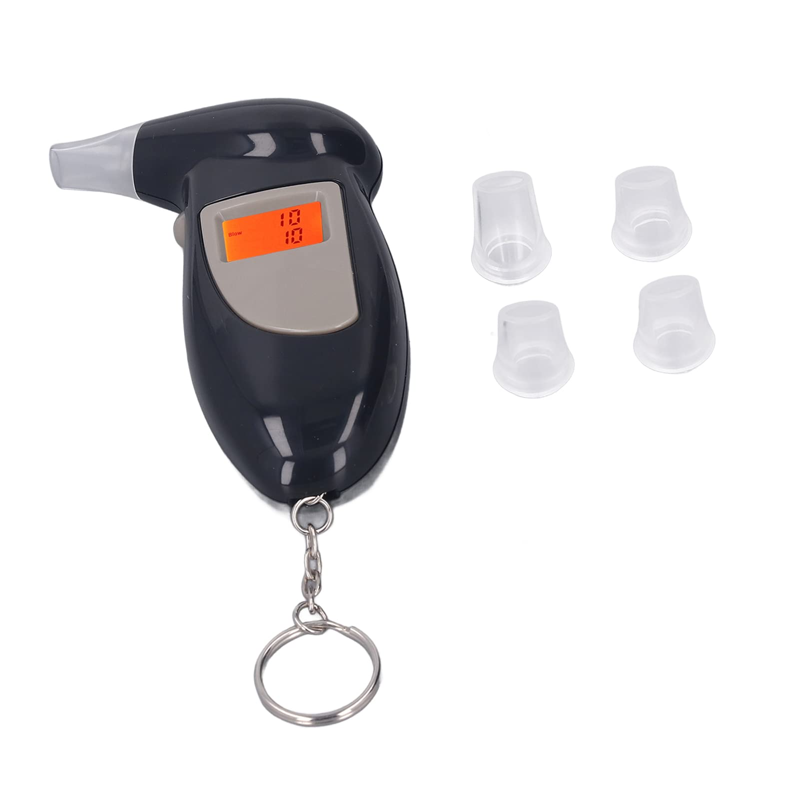 Portable Keychain Breathalyzer - Digital Alcohol Tester with LCD Display, Audible Alert & Backlight for Personal, Professional & Party Use