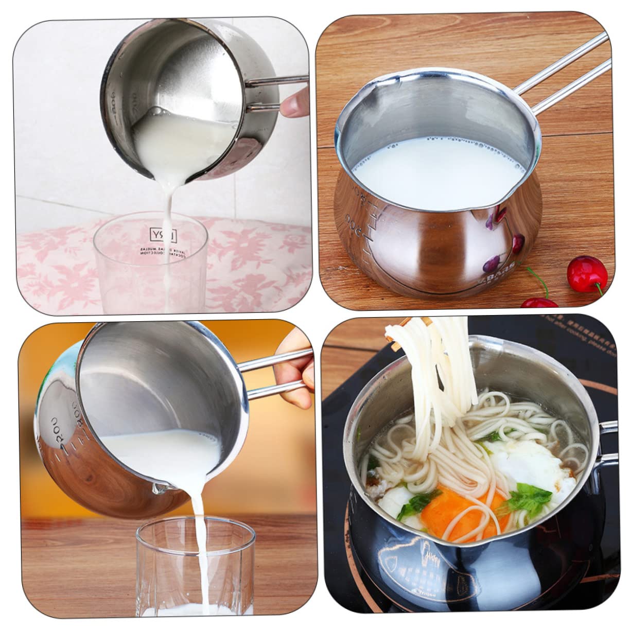 VOSAREA Electric Fondue Pot - Portable Chocolate Melter for Candy, Cheese, Butter & Caramel - Stainless Steel Dessert Maker - Perfect for Parties, Valentine's Day & Family Gatherings