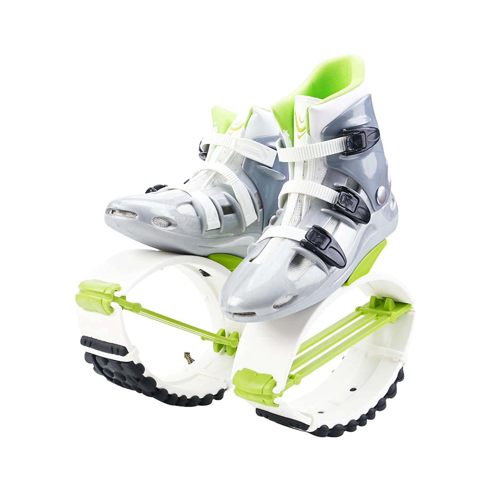 LXTIN Bounce Shoes - Kangaroo Jumping Shoes for Fitness & Sports, Toning Sneakers with High Rebound (Green/White) - Perfect for Workouts, Parkour, and Outdoor Training
