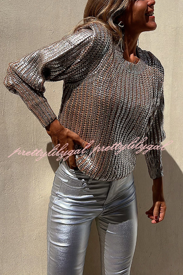 Stylish Metallic Faux Leather Stretch Pants for Women - Trendy High Waist Skinny Pants with Pockets - Perfect for Night Out, Party & Casual Wear