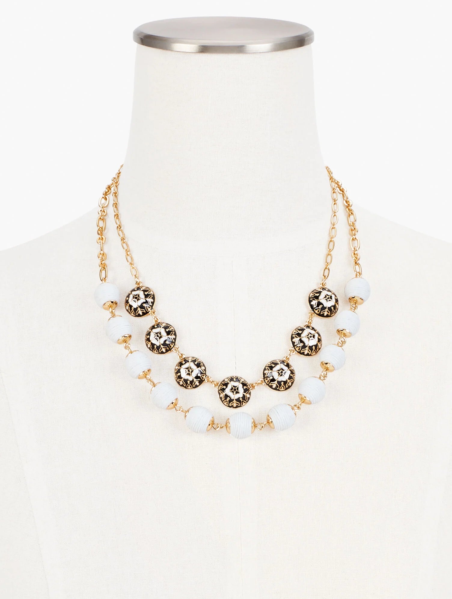 Double Strand Necklace for Women - Elegant Layered Beaded Jewelry for Party, Wedding & Everyday Wear
